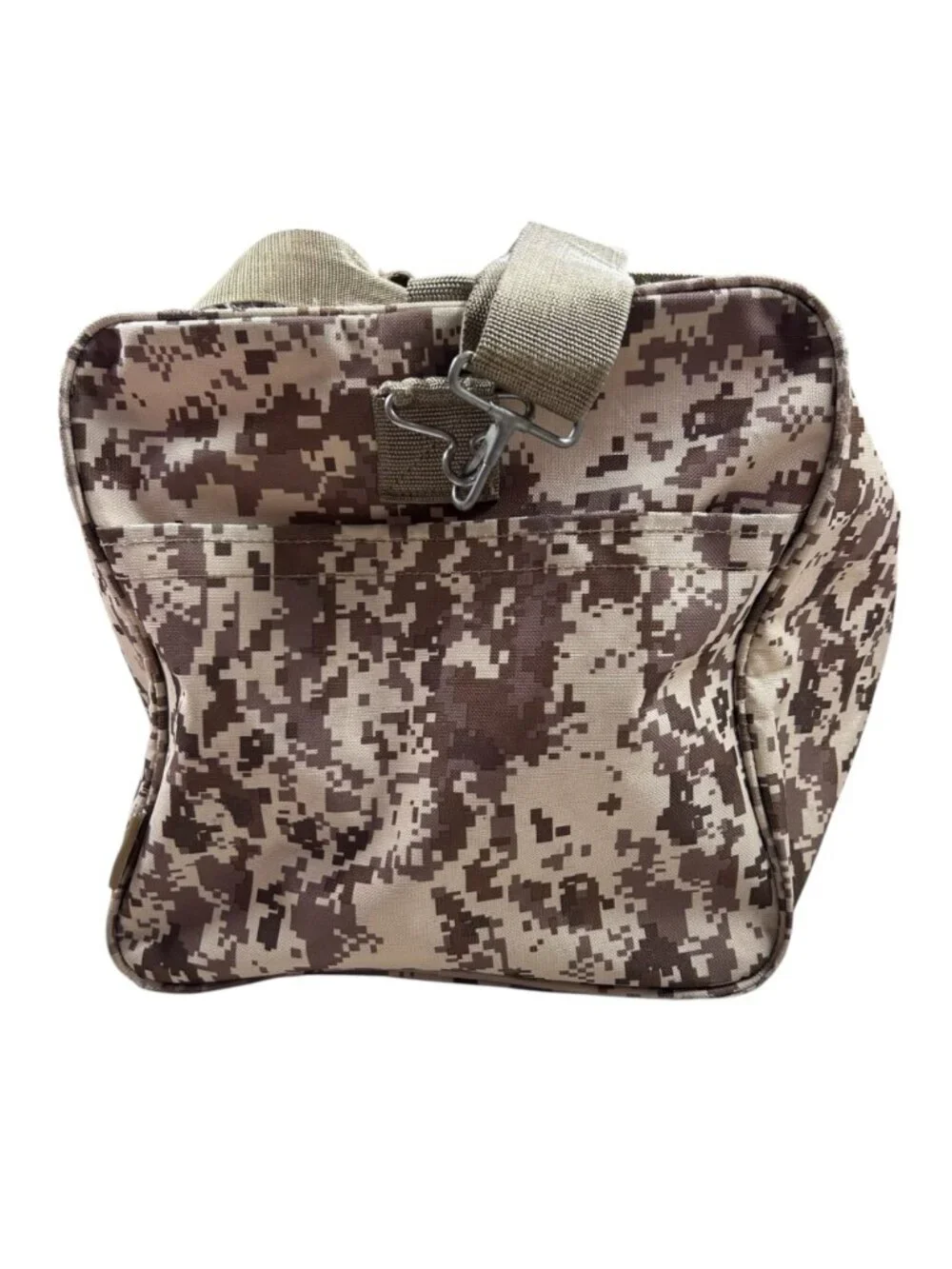 Digital Desert Camouflage Duffel Bag Lightweight Canvas Brown Beige